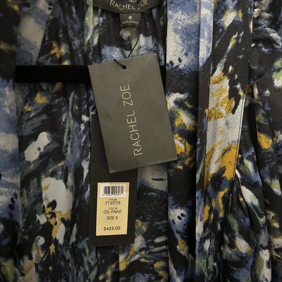 RACHEL ZOE silk oil paint dress,  Size 6 - Picture 4 of 6